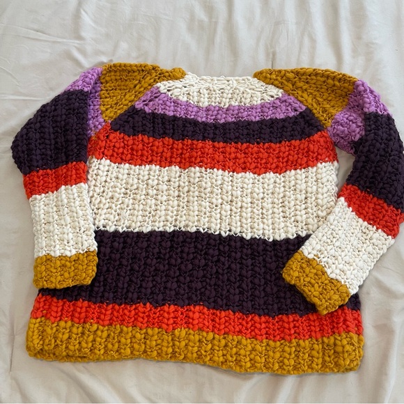 Free People Myles High Colorful Striped Knit Cardigan Size XS - Picture 8 of 8